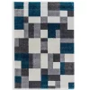 Astra Kurzflorteppiche>Teppich Savona 67x130 cm Kästchen Petrol