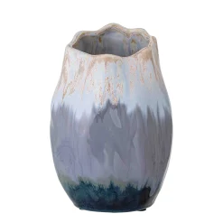 Bloomingville Vasen>Dekovase Jace Weiß/Blau