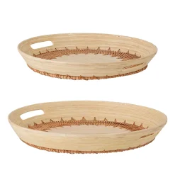 Bloomingville Dekotabletts>Tablett Lany 2er-Set Natur