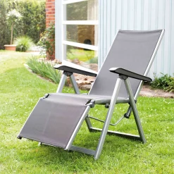 Kettler Gartensessel>Gartensessel Basic Plus Relaxsessel Silber/Anthrazit