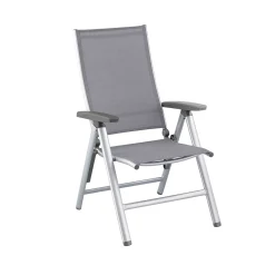 Kettler Gartensessel>Gartensessel Cirrus Multipositionssessel Silber/Anthrazit-Grau