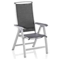 Kettler Gartensessel>Gartensessel Forma II Multipositionssessel Silber Graphit