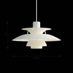 Louis Poulsen Innenleuchten>Pendelleuchte PH 5 Mini Monochrom Weiß