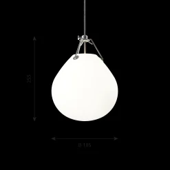 Louis Poulsen Innenleuchten>Pendelleuchte Moser Ø185 Opalglas Weiß Matt