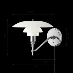 Louis Poulsen Innenleuchten>Pendelleuchte PH 3/2 Opalglas weiß