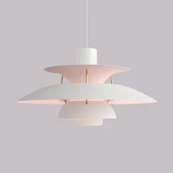Louis Poulsen Innenleuchten>Pendelleuchte PH 5 Anniversary Matte White/Pale Rose