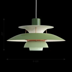 Louis Poulsen Innenleuchten>Pendelleuchte PH 5 Hues of Green