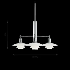 Louis Poulsen Innenleuchten>Pendelleuchte PH 2/1 Stammkrone Hochglanzverchromt