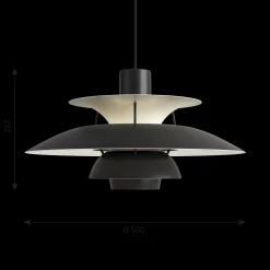 Louis Poulsen Innenleuchten>Pendelleuchte PH 5 Monochrom Schwarz