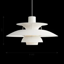 Louis Poulsen Innenleuchten>Pendelleuchte PH 5 Monochrom Weiß