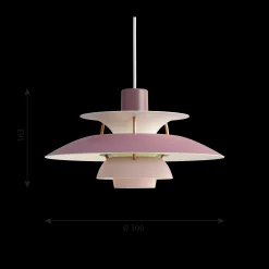 Louis Poulsen Innenleuchten>Pendelleuchte PH 5 Mini Hues of Rose