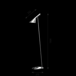 Louis Poulsen Innenleuchten>Stehleuchte AJ Edelstahl poliert