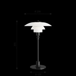 Louis Poulsen Innenleuchten>Tischleuchte PH 2/1 Schwarz Metallisiert