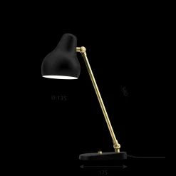 Louis Poulsen Innenleuchten>Tischleuchte VL38 Schwarz