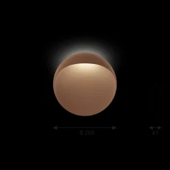 Louis Poulsen Innenleuchten>Wandleuchte Flindt Ø200 2700K Cortenfarben