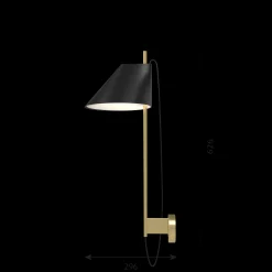 Louis Poulsen Innenleuchten>Wandleuchte Yuh Messing Schwarz