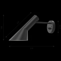 Louis Poulsen Innenleuchten>Wandleuchte AJ Wall Black