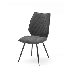 MCA Furniture Esszimmerstühle>4-Fuß-Stuhl Navarra 2er-Set Anthrazit