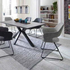 MCA Furniture Esszimmerstühle>Kufenstuhl Newcastle 2er-Set Melange