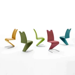 MCA Furniture Esszimmerstühle>Schwingstuhl Amado 2er-Set mit Griffloch Rot