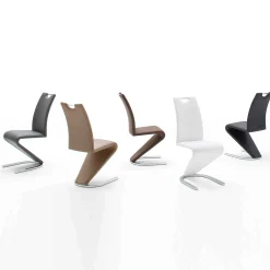 MCA Furniture Esszimmerstühle>Schwingstuhl Amado 2er-Set mit Griffloch Cappuccino