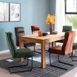 MCA Furniture Esszimmerstühle>Schwingstuhl Lampang 2er-Set Olivgrün