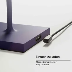 Sigor Innenleuchten>Tischleuchte Nuindie 38cm Rund Pflaumenblau