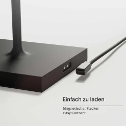 Sigor Innenleuchten>Tischleuchte Nuindie 37cm Eckig Nachtschwarz