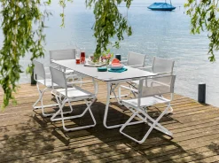 Weishäupl Gartentische>Gartentisch Ahoi 200x90 cm HPL Steingrau