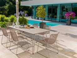 Weishäupl Gartentische>Gartentisch Slope 200x90 cm HPL Beige